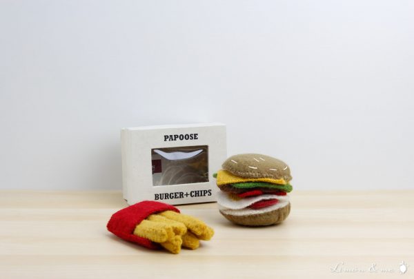Hamburguesa y patatas fritas de fieltro - Papoose